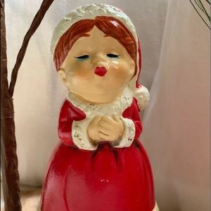 Vtg Kissing Rotating Red Hair Girl Figurine Musical Japan 6.5” Works wDefects